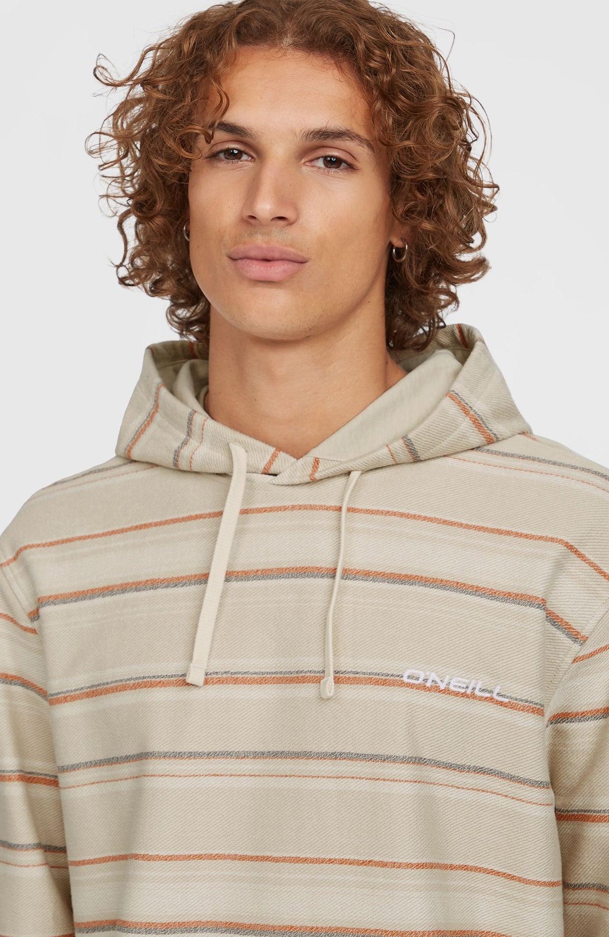 Bavaro hoodie | Beige/Orange Bavaro Stripe