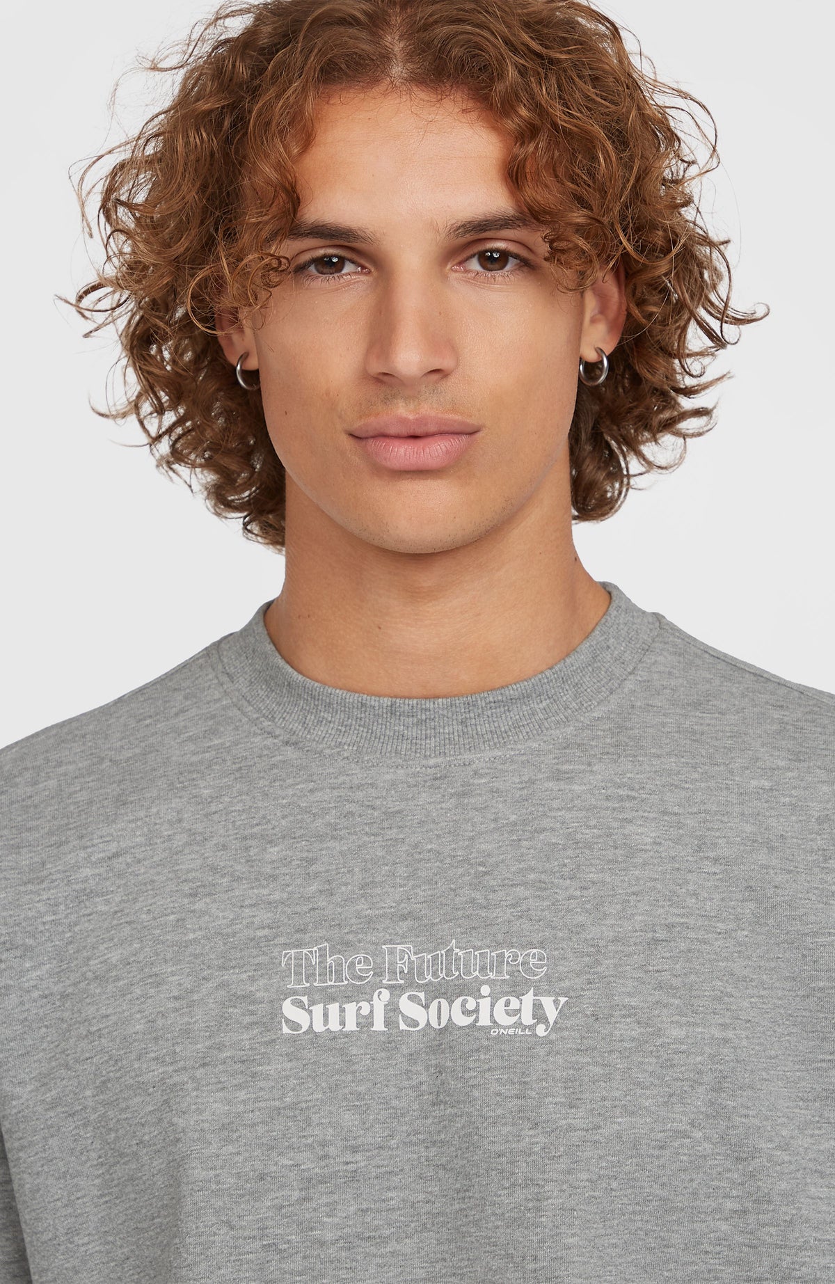 Future Surf Society Crew sweater | Silver Melee