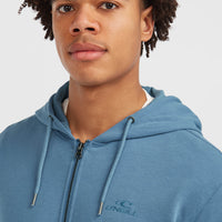Small Logo hoodie met volledige rits | Mozart Blue