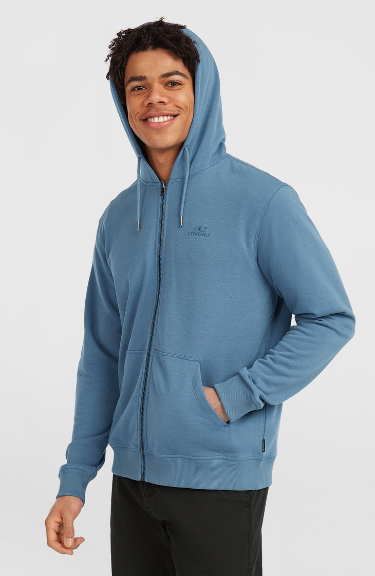 Small Logo hoodie met volledige rits | Mozart Blue