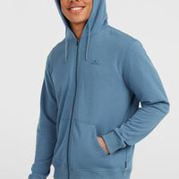 Small Logo hoodie met volledige rits | Mozart Blue