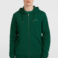Small Logo hoodie met volledige rits | Emerald Envy
