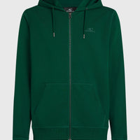 Small Logo hoodie met volledige rits | Emerald Envy