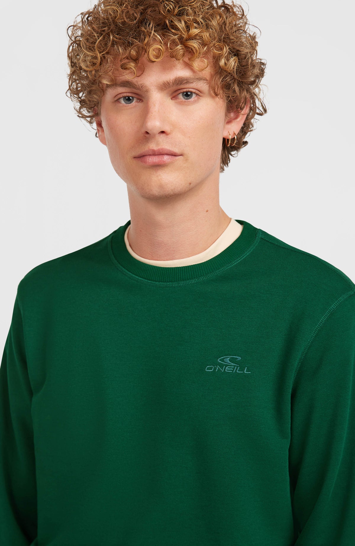 Small Logo Crew sweater | Emerald Envy