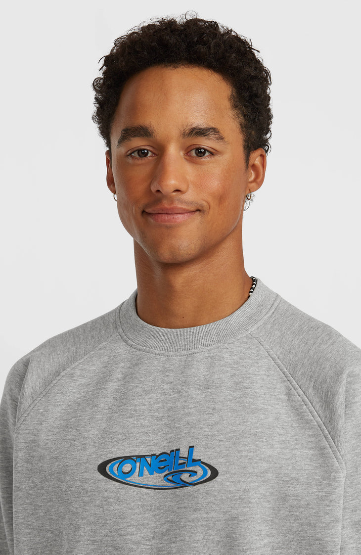 Essentials 90s Logo Crew sweater | Silver Melee