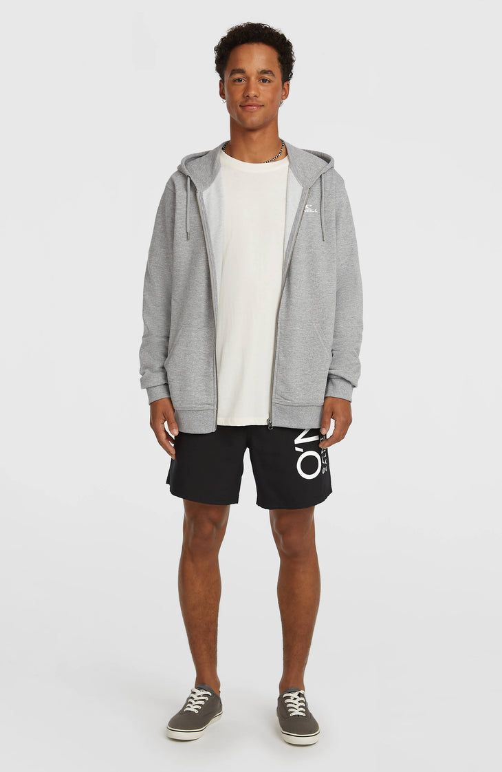 Small Logo hoodie met volledige rits | Silver Melee