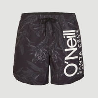 Zwemshort Cali Floral 16'' | Black Tonal Flower