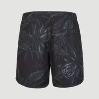 Zwemshort Cali Floral 16'' | Black Tonal Flower