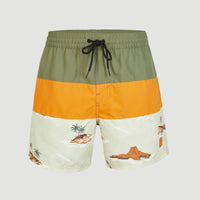 Zwemshort Cali Block 15'' | Beige Lost Island