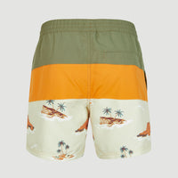 Zwemshort Cali Block 15'' | Beige Lost Island