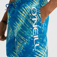 Zwemshort Cali Melting 16'' | Bright Blue Tie Dye