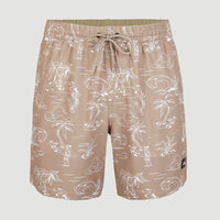 Cali Circle Surfer 16'' Zwemshort | Beige Circle Surfer