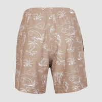 Cali Circle Surfer 16'' Zwemshort | Beige Circle Surfer