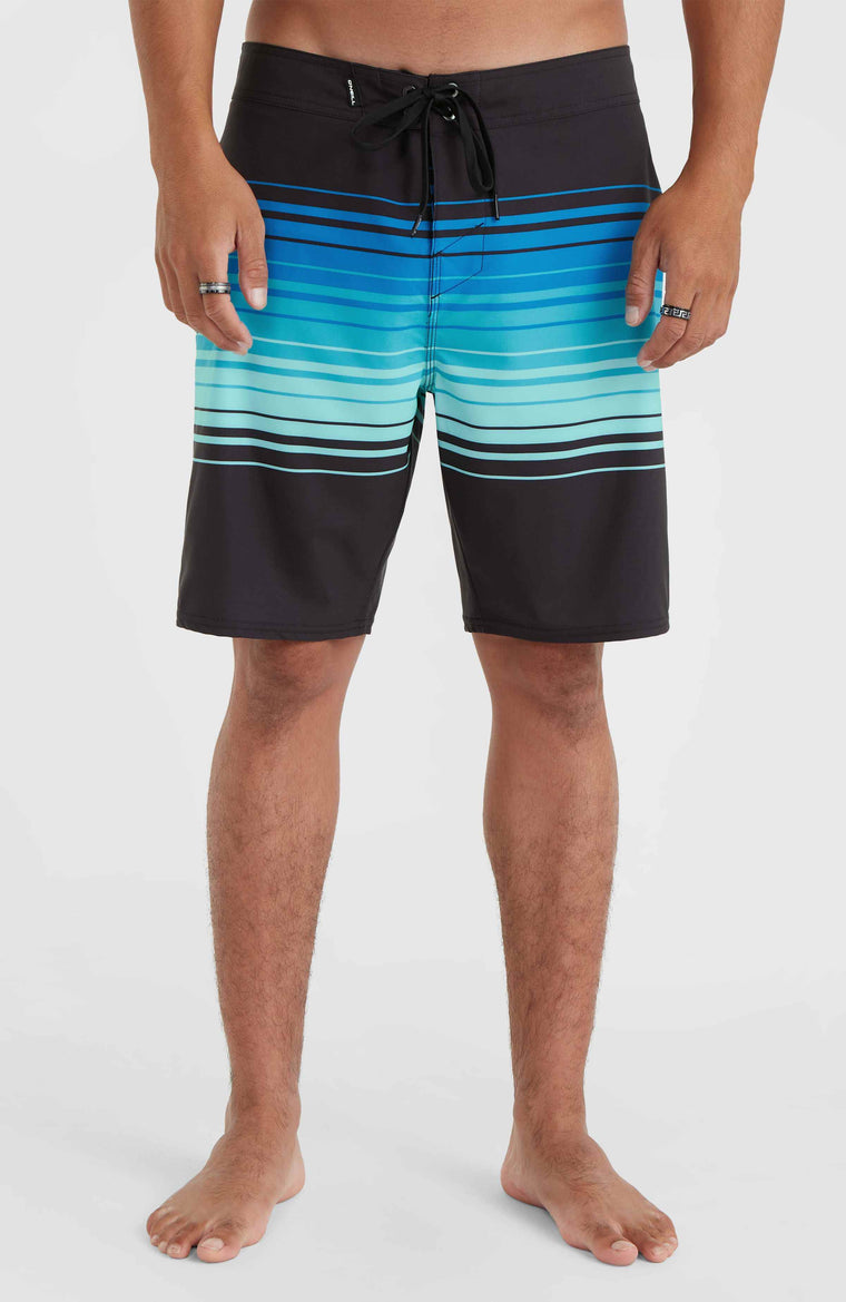 Hyperfreak Heat Stripe Line 19'' boardshort | Black Stripe Panel