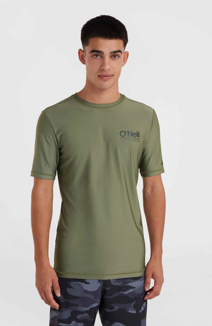 Essentials Cali shirt met korte mouwen | Deep Lichen Green