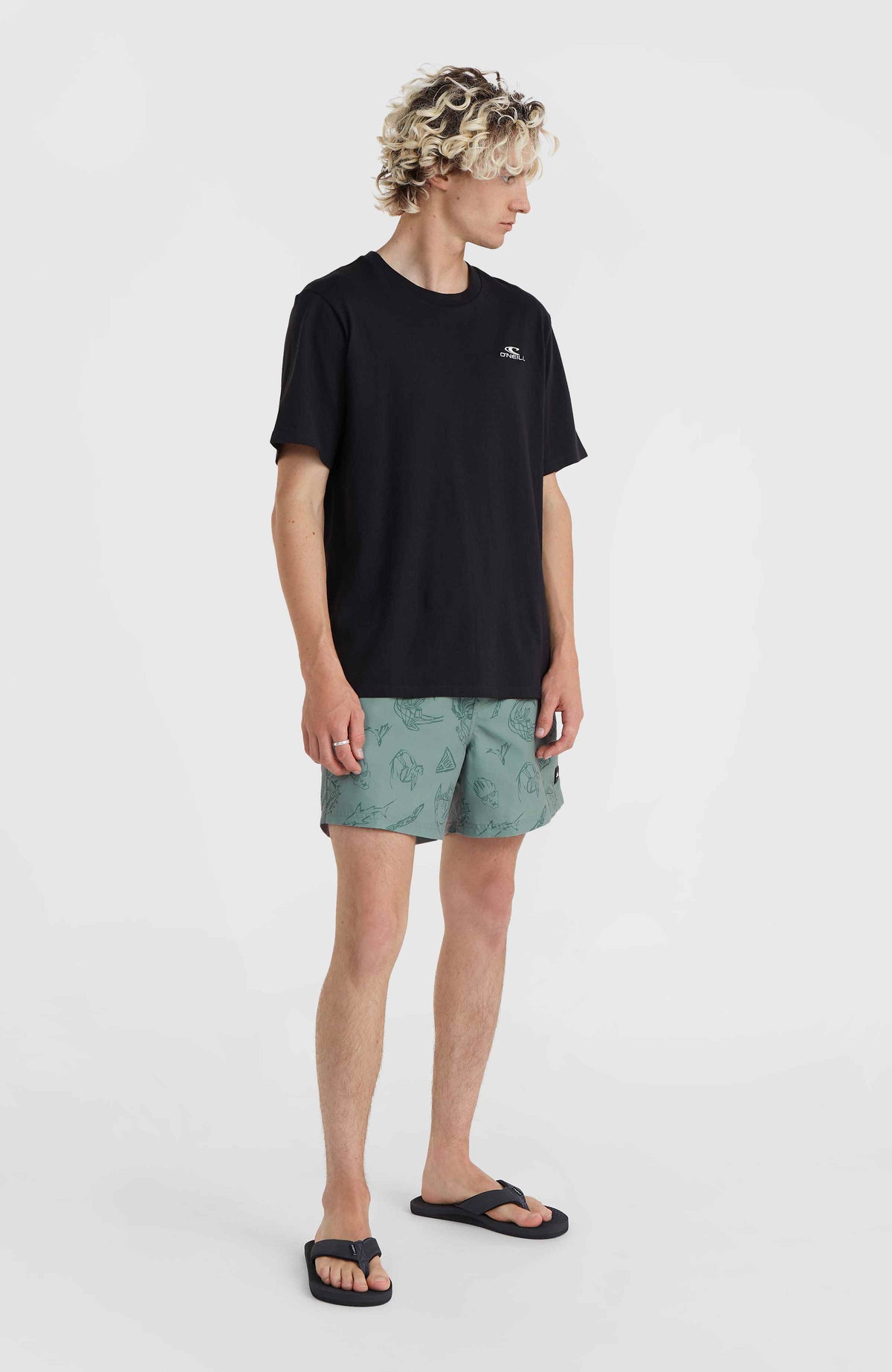 Mix and Match Cali Print 15'' zwembroek | Green Vintage Surfer