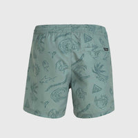 Mix and Match Cali Print 15'' zwembroek | Green Vintage Surfer