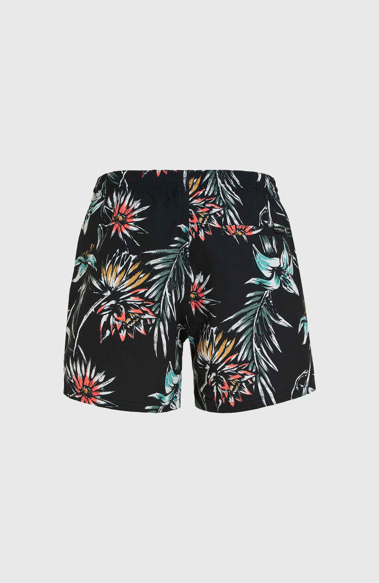 Mix and Match Cali Print 15'' zwembroek | Black Tropicana