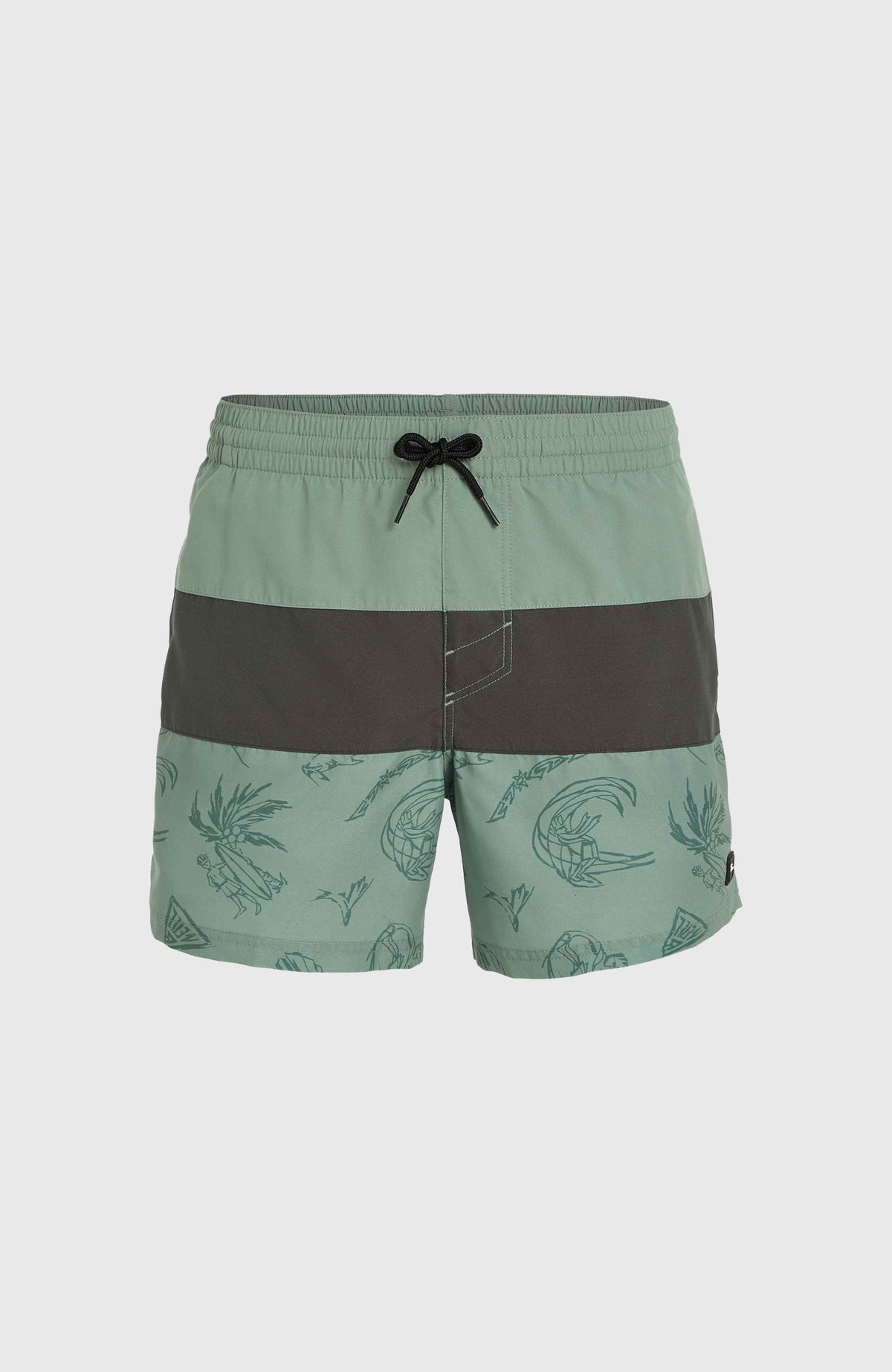 Mix and Match Cali Block 15'' zwembroek | Green Vintage Surfer