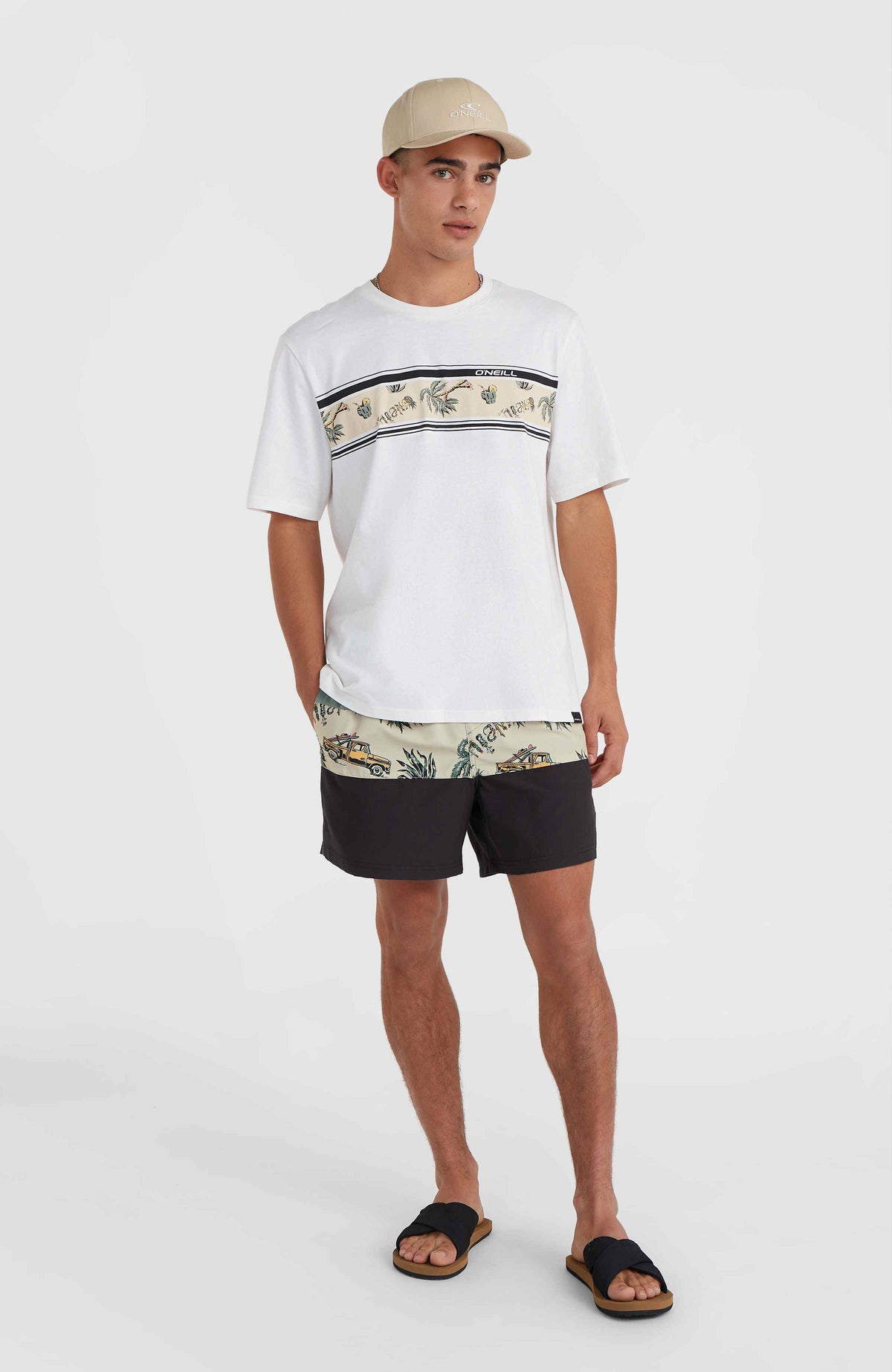 Mix and Match Cali Block 15'' zwembroek | Beige Venice Beach