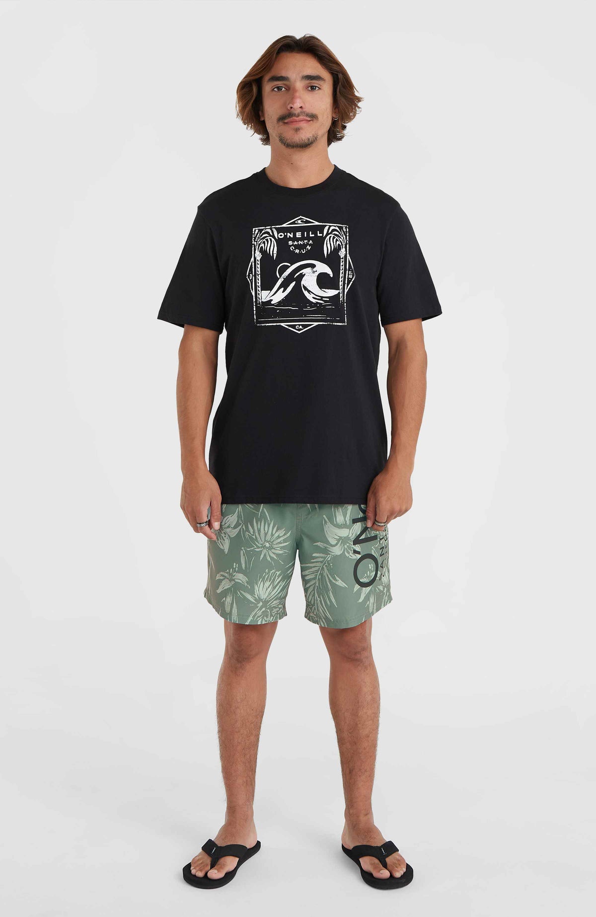 Mix and Match Cali 16'' zwembroek | Green Tonal Tropicana