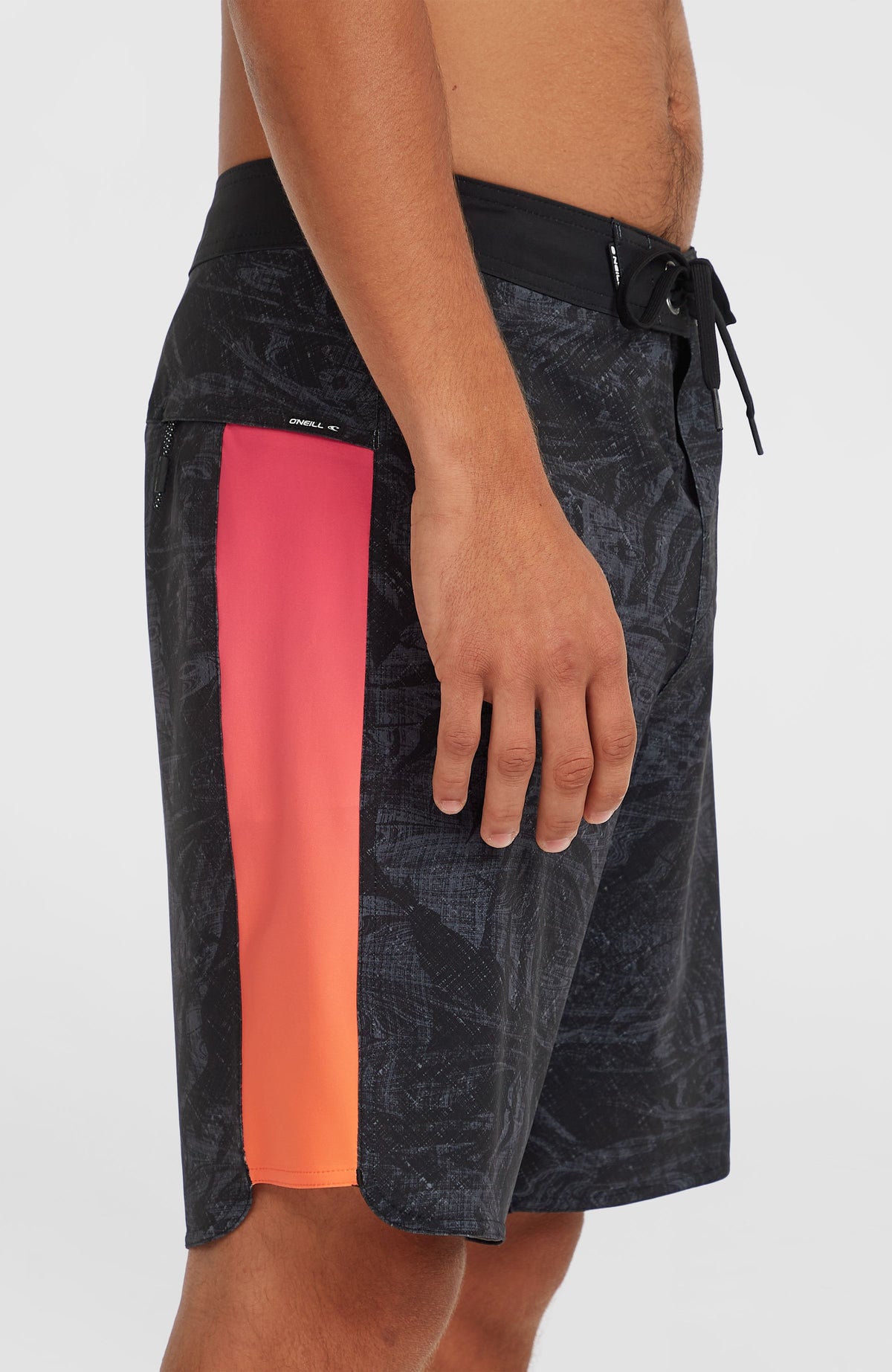 Hyperfreak Tech Panel 19'' boardshort | Black Pink/Orange Panel