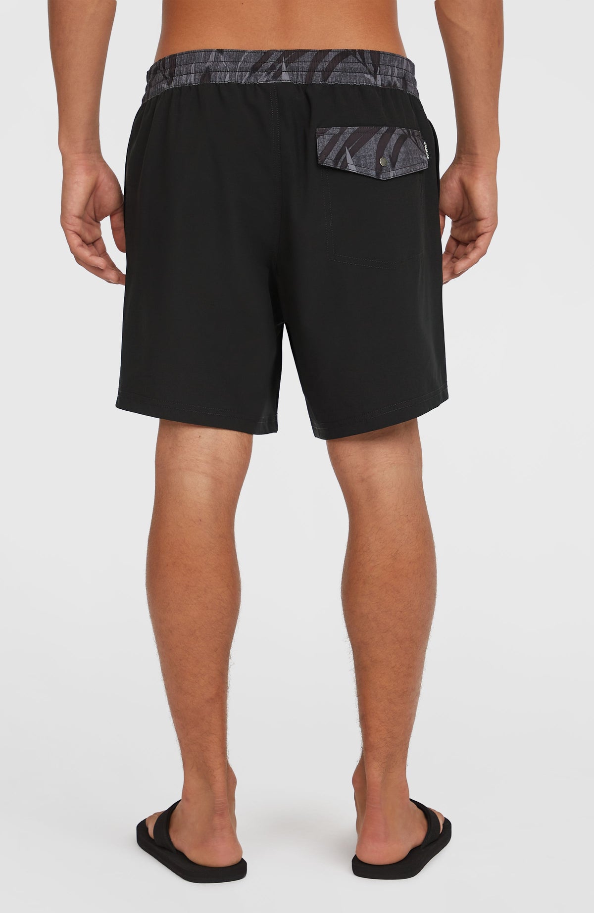Pocket Print 16'' zwembroek | Black Out