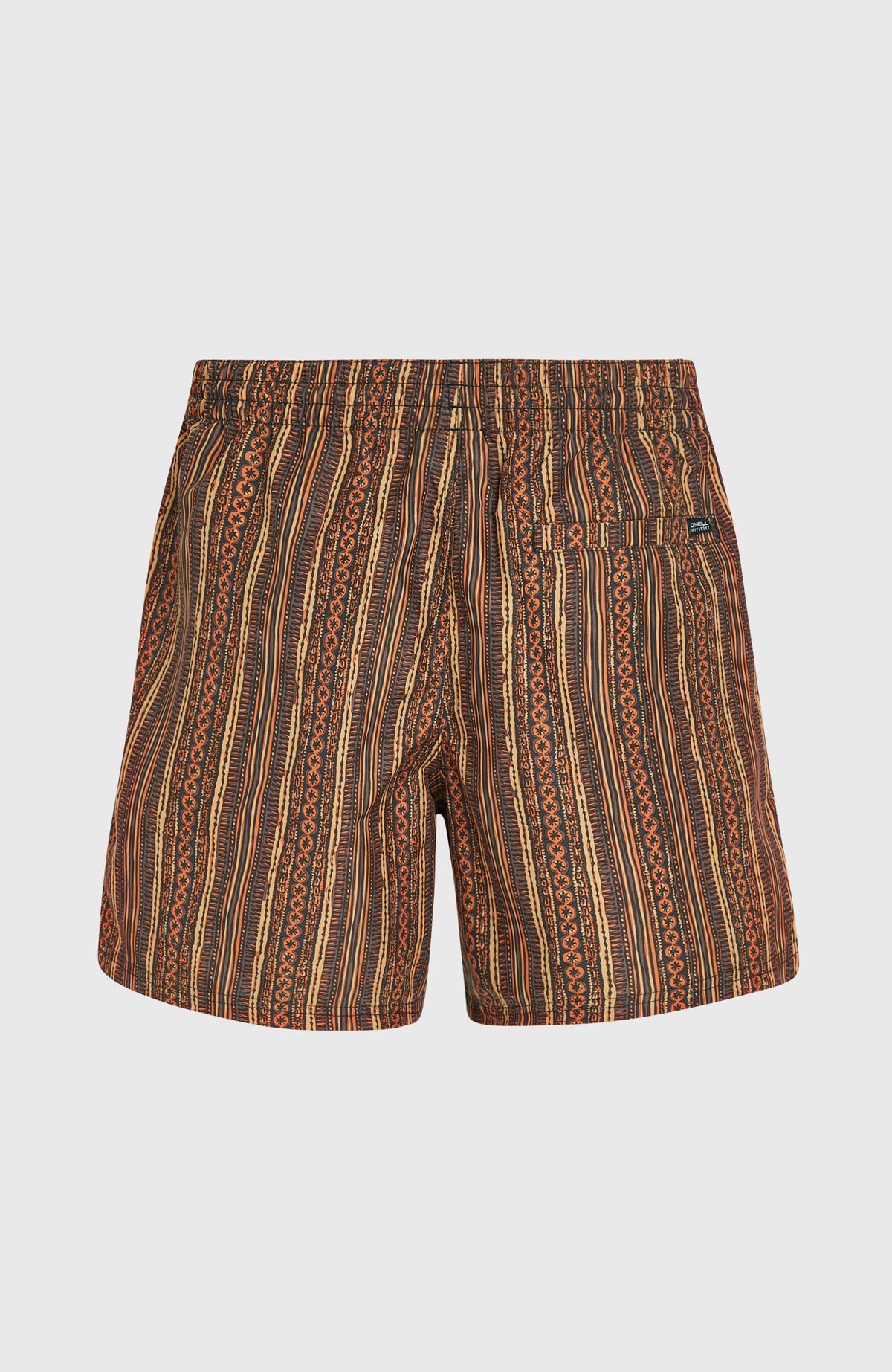 Cali Print 15'' zwembroek | Orange Pressed Lines