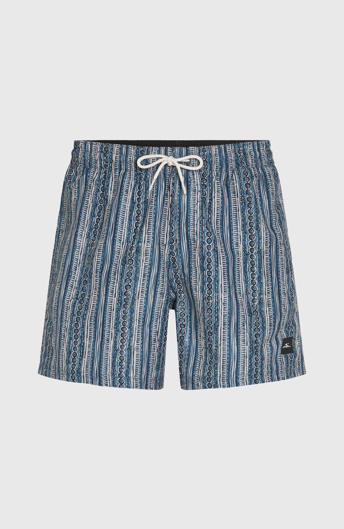 Cali Print 15'' zwembroek | Blue Pressed Lines