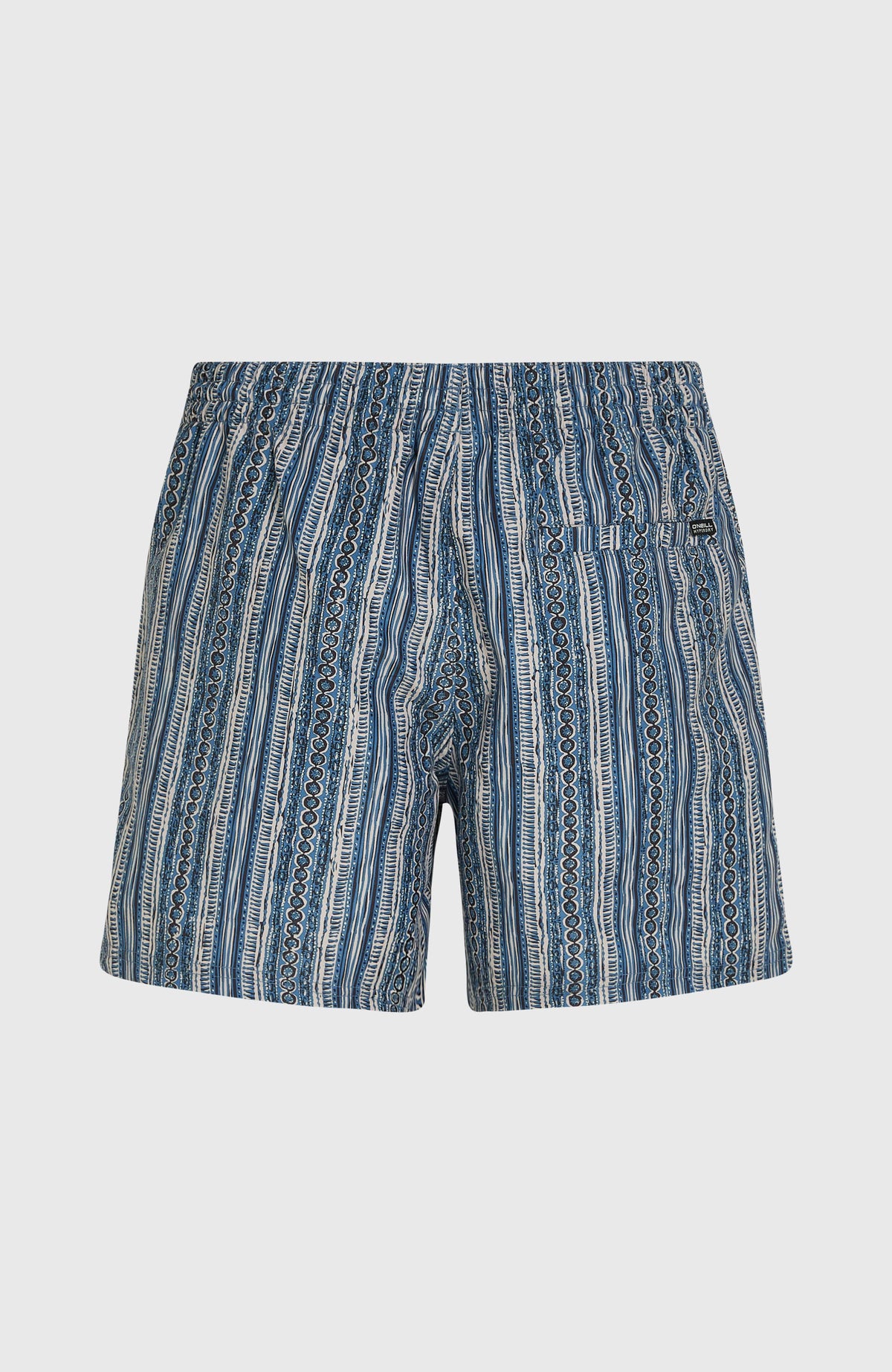 Cali Print 15'' zwembroek | Blue Pressed Lines