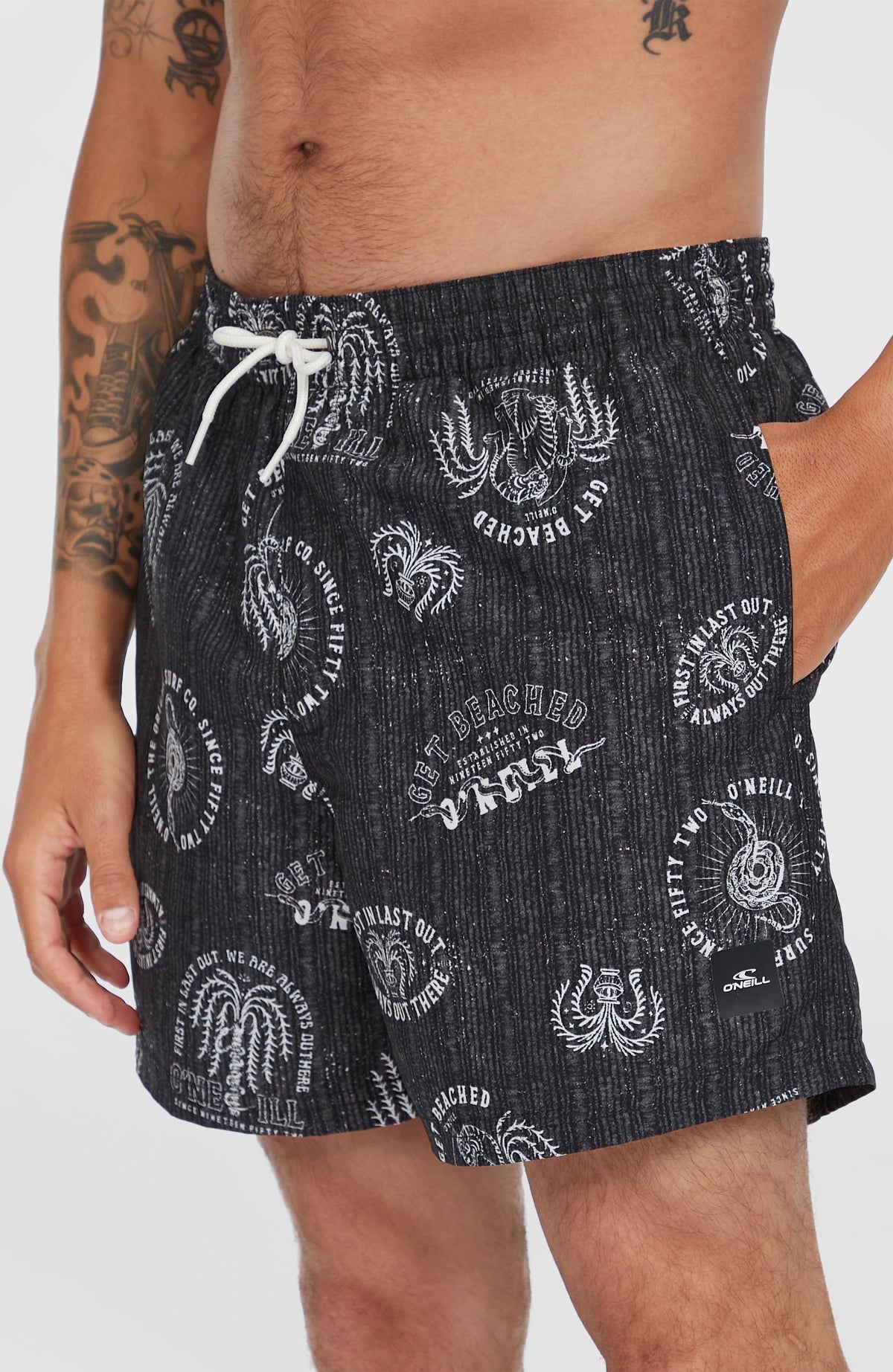 Cali Print 15'' zwembroek | Black Mystical