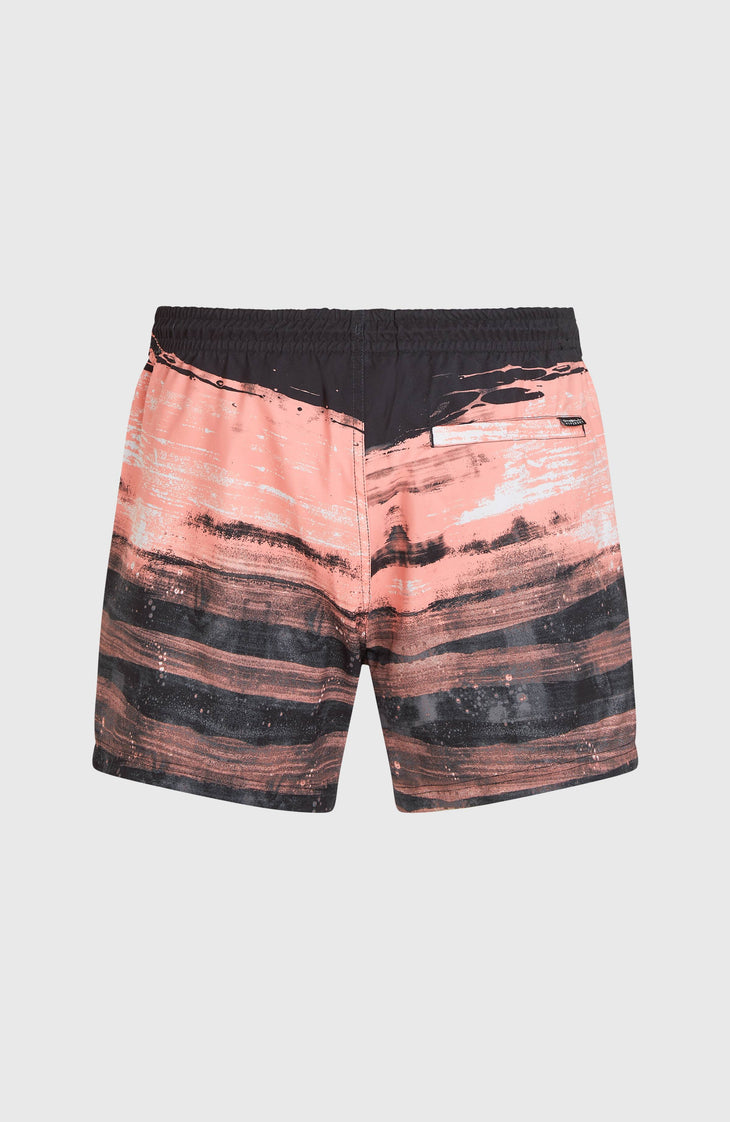 Cali Gradient 15'' zwembroek | Coral Melted Texture