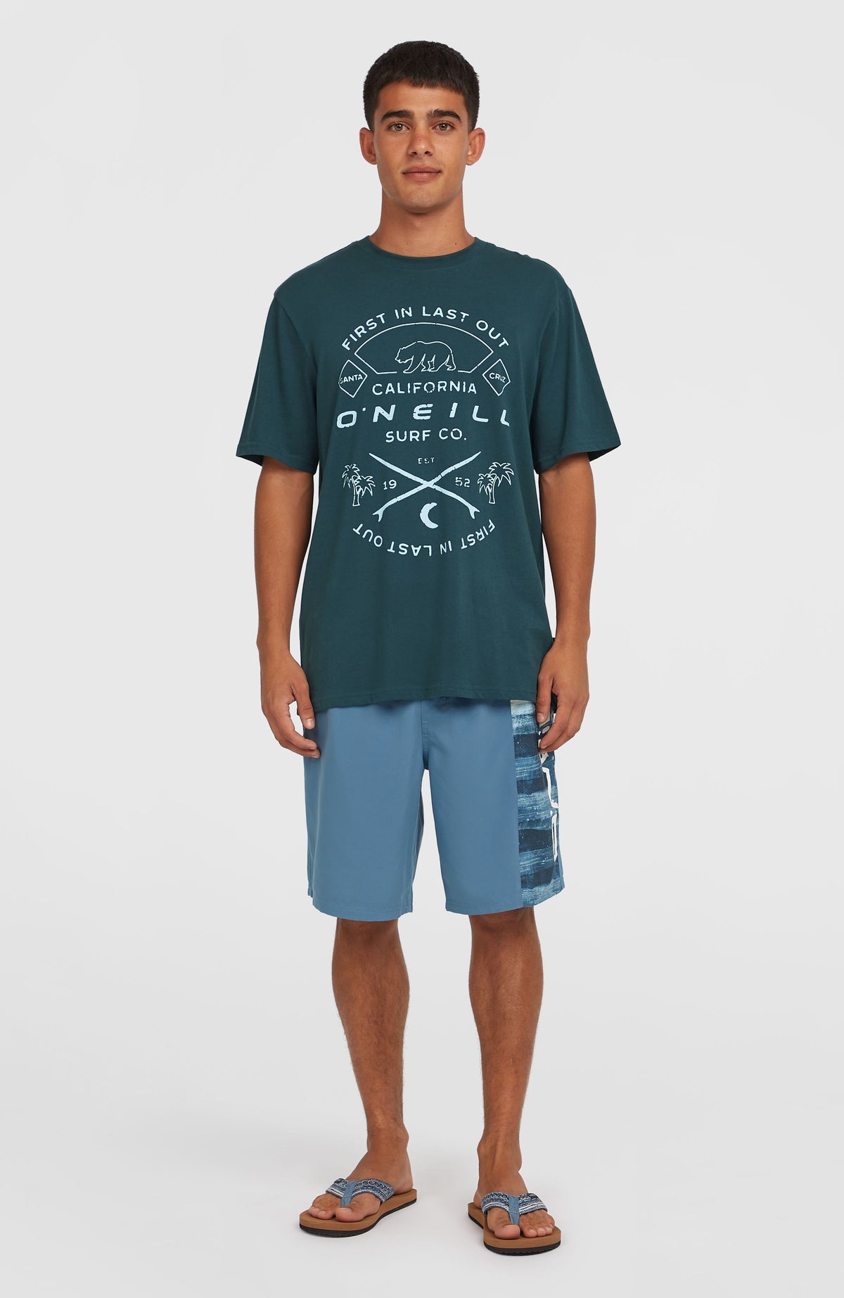 Retro 19'' zwembroek | Blue Melted Texture