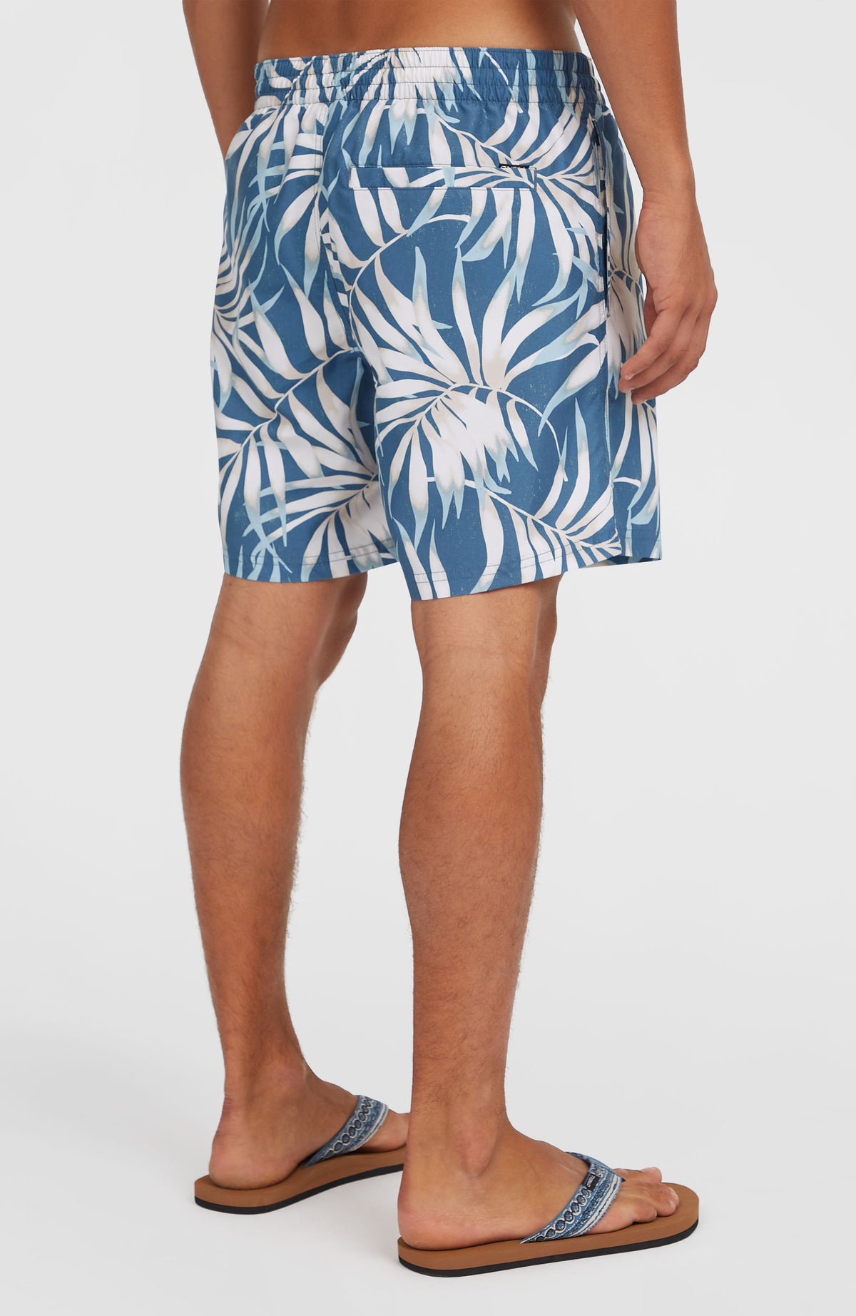 Cali Floral 16'' zwembroek | Blue Dipped Leaves