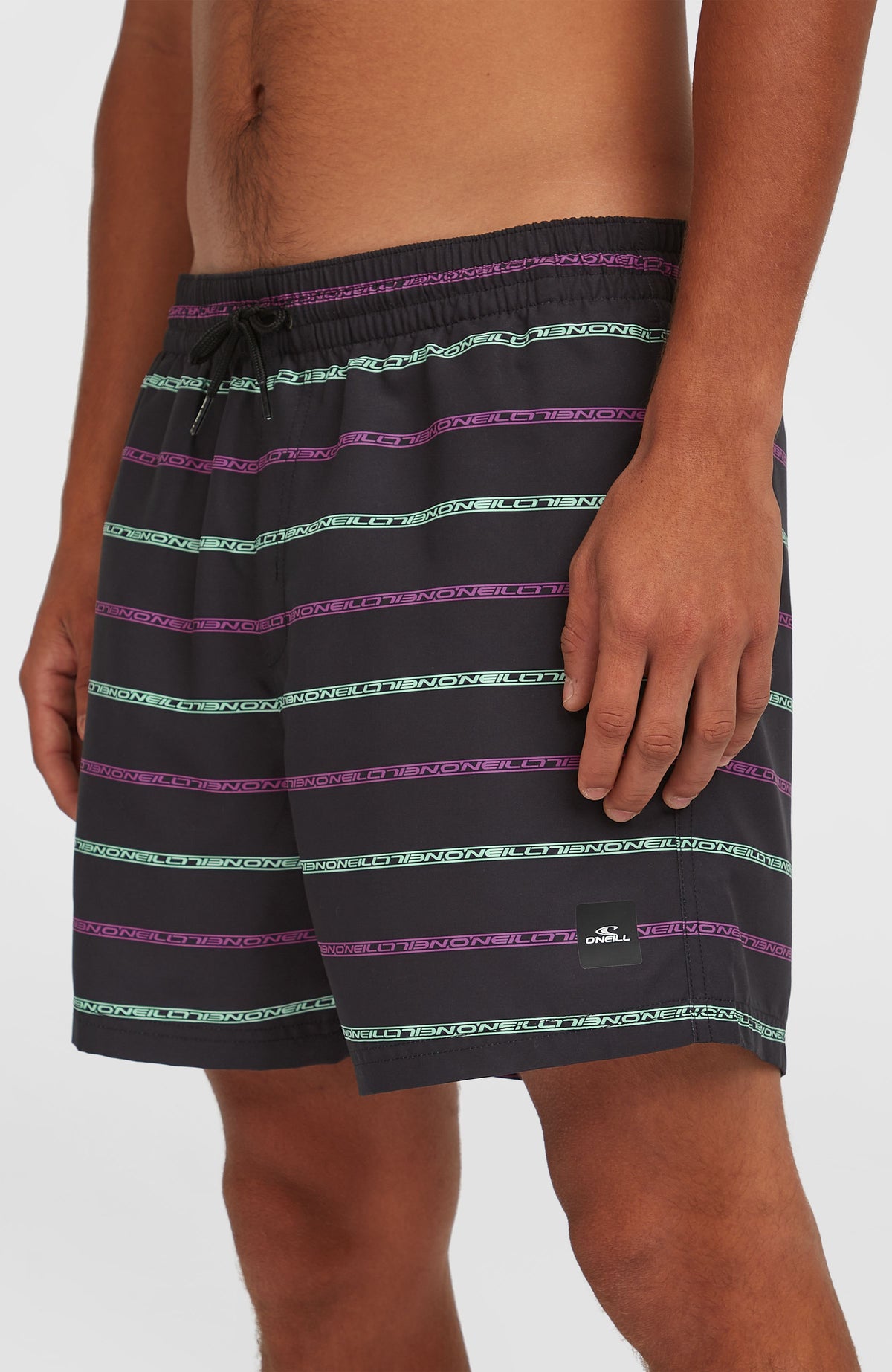 Cali First 15'' zwembroek | Black/Purple O'Neill Stripe