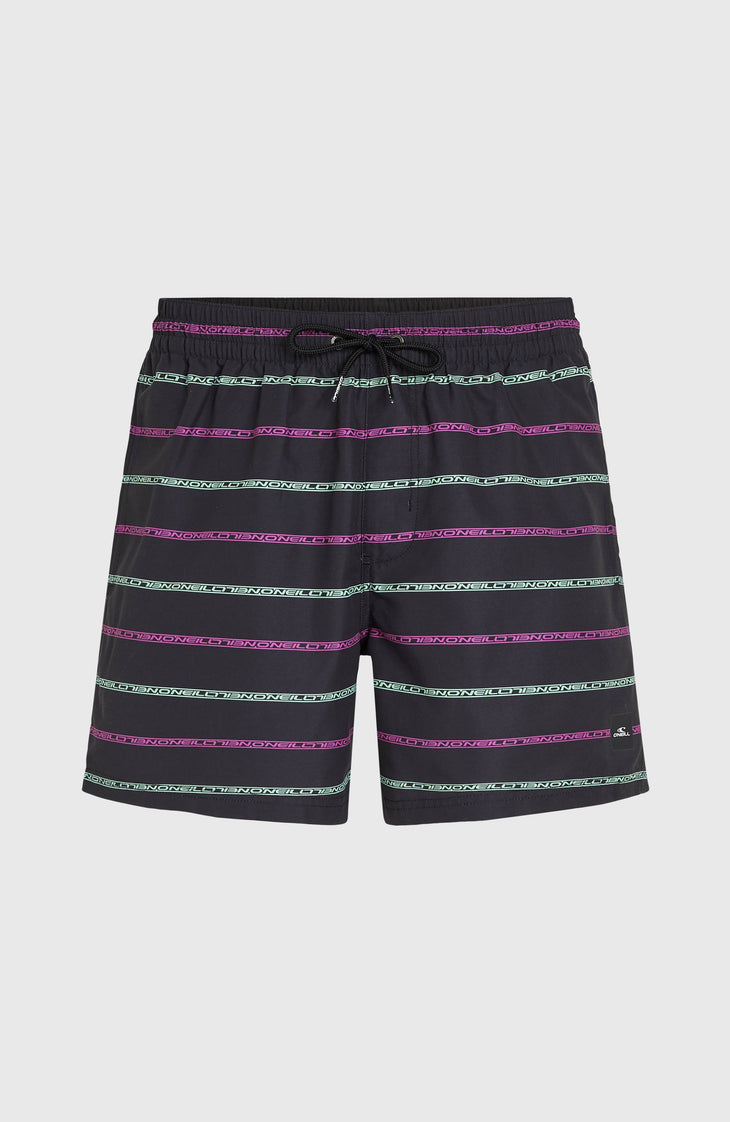 Cali First 15'' zwembroek | Black/Purple O'Neill Stripe
