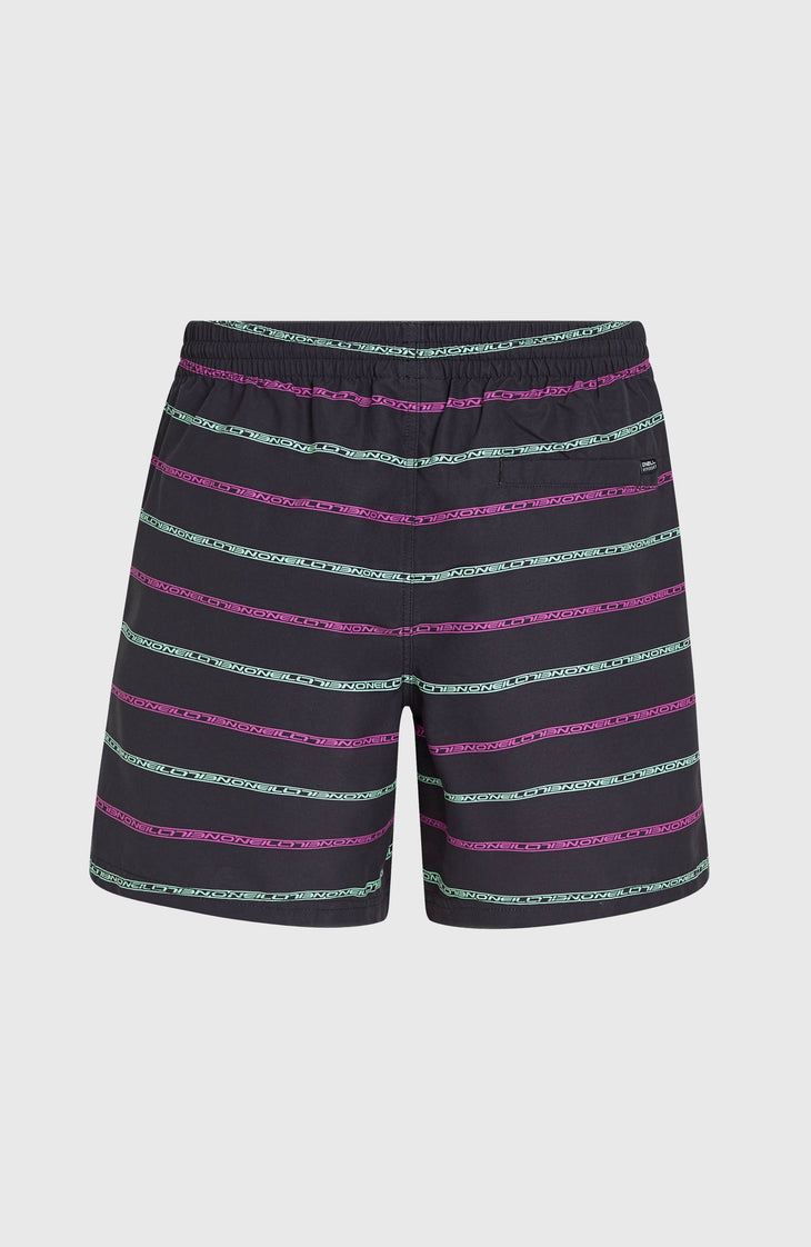 Cali First 15'' zwembroek | Black/Purple O'Neill Stripe