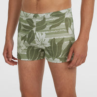 Essentials Floral zwemboxer | Green Tonal Dusty Flower