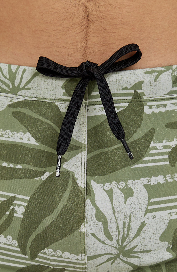 Essentials Floral zwemboxer | Green Tonal Dusty Flower