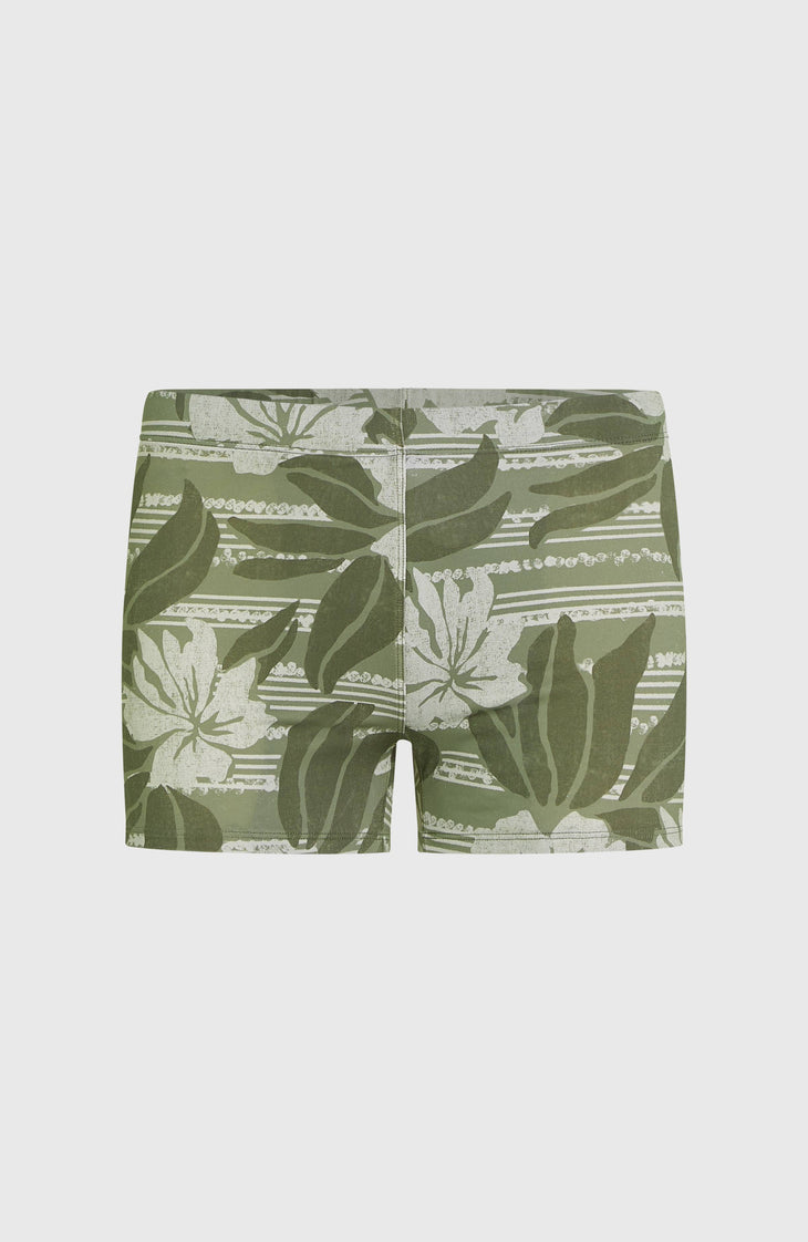 Essentials Floral zwemboxer | Green Tonal Dusty Flower