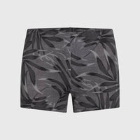 Essentials Floral zwemboxer | Black Dipped Leaves