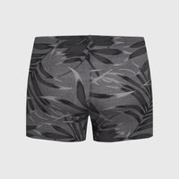 Essentials Floral zwemboxer | Black Dipped Leaves