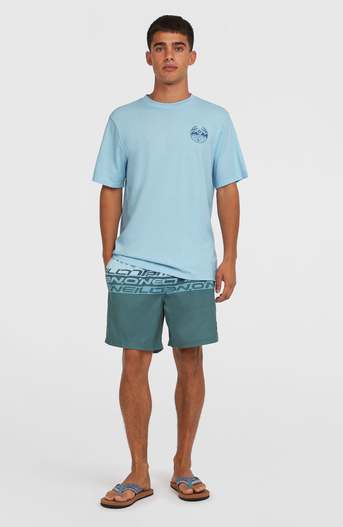 Cali Stripe 16'' zwembroek | Blue Upside Down