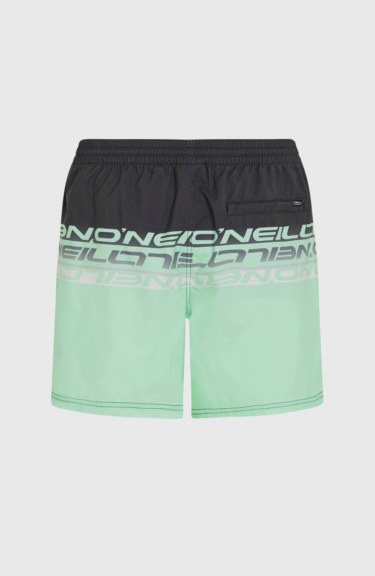 Cali Stripe 16'' zwembroek | Green/Black Upside Down Clean