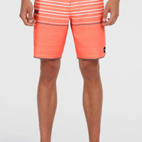 Hyperfreak Heat Stripe Scallop 18'' boardshort | Peach Echo Heat Stripe