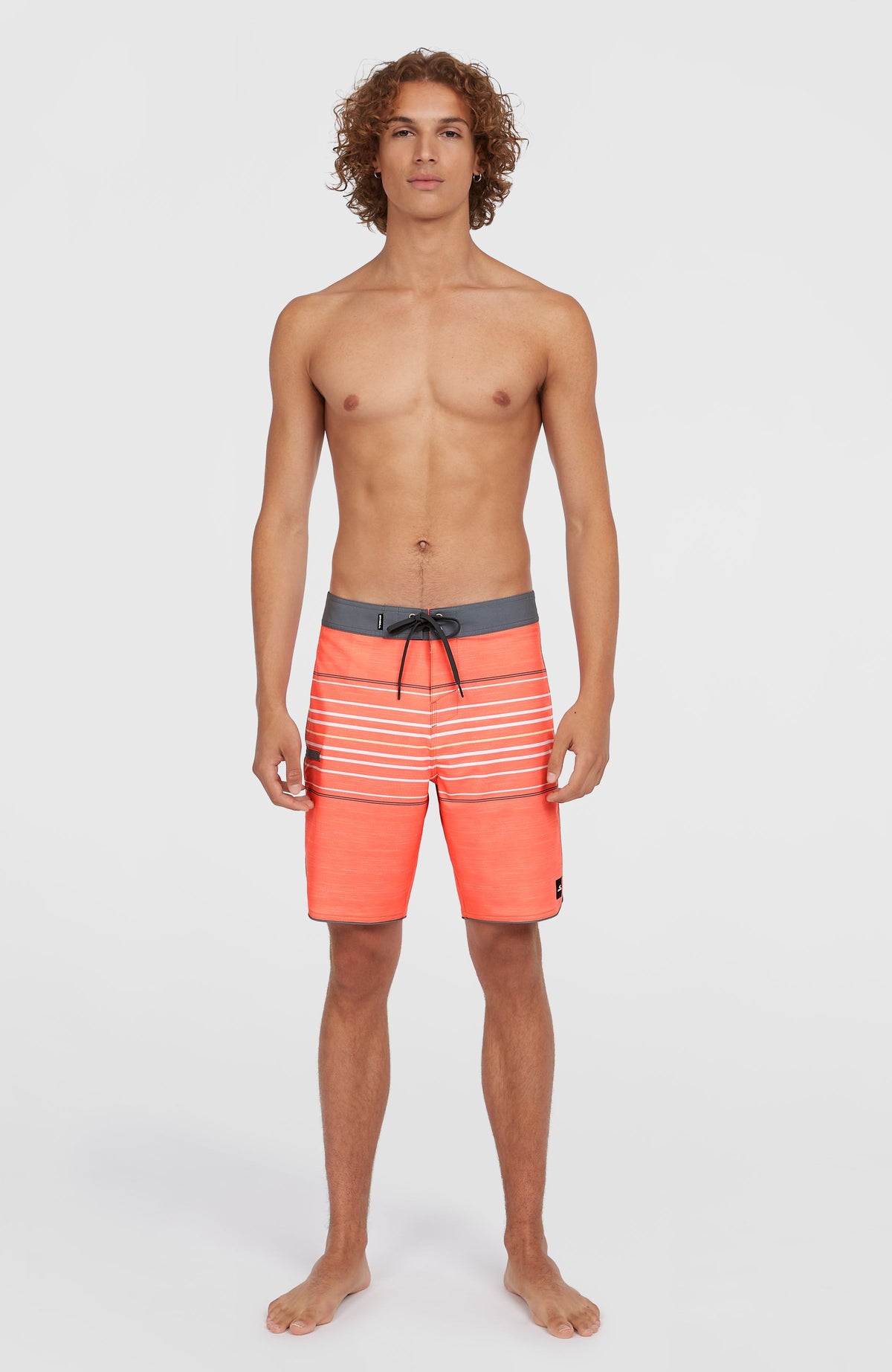 Hyperfreak Heat Stripe Scallop 18'' boardshort | Peach Echo Heat Stripe