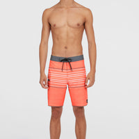 Hyperfreak Heat Stripe Scallop 18'' boardshort | Peach Echo Heat Stripe