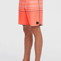 Hyperfreak Heat Stripe Scallop 18'' boardshort | Peach Echo Heat Stripe