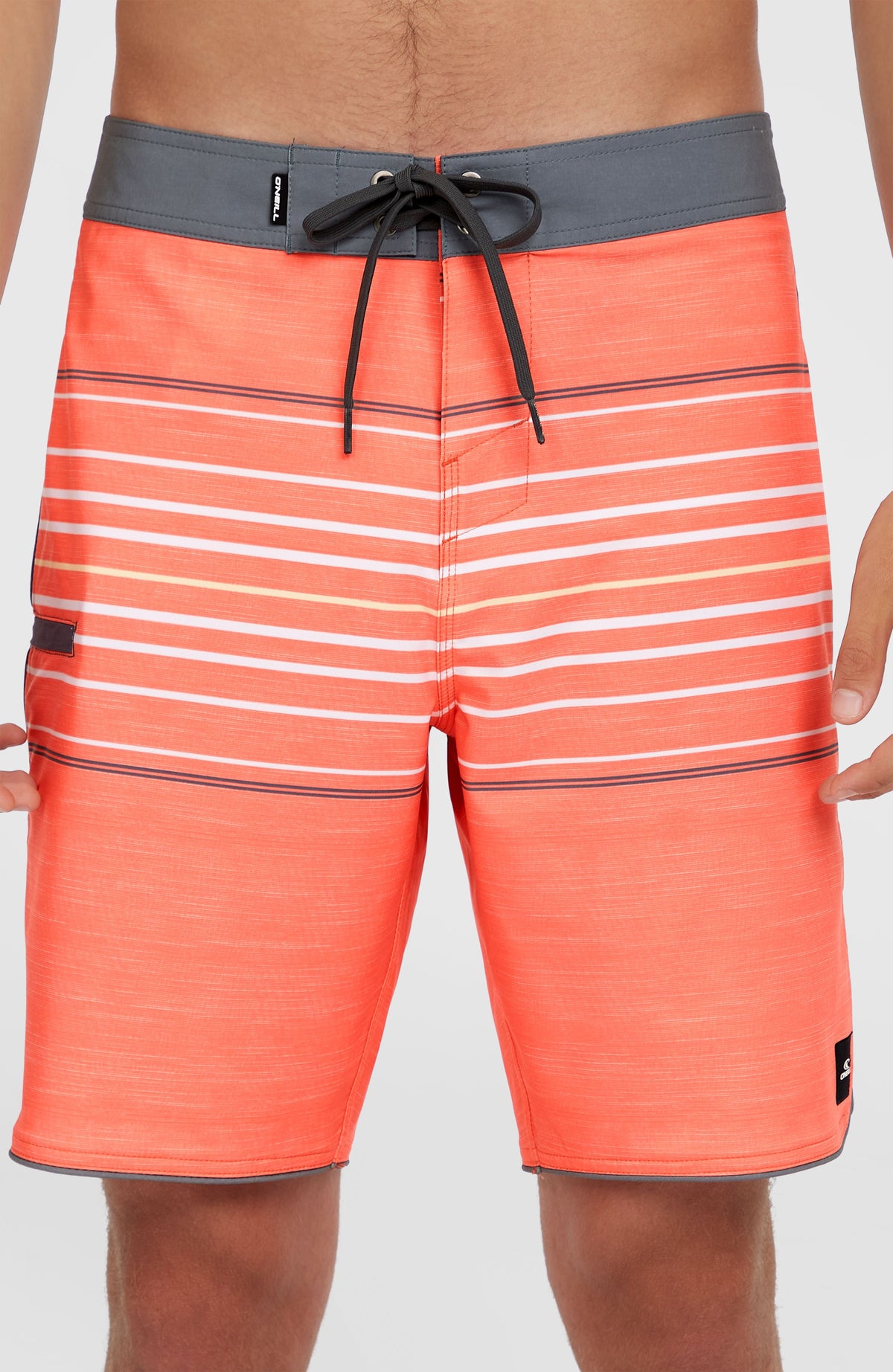 Hyperfreak Heat Stripe Scallop 18'' boardshort | Peach Echo Heat Stripe