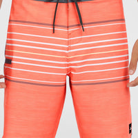 Hyperfreak Heat Stripe Scallop 18'' boardshort | Peach Echo Heat Stripe